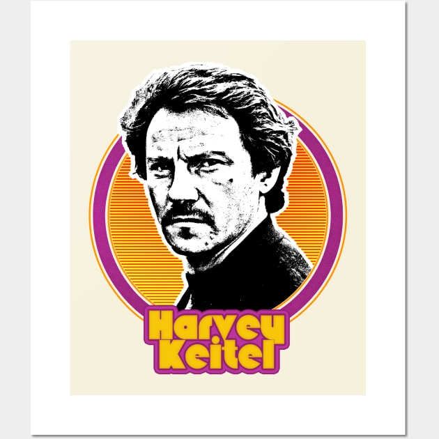 Retro Style Harvey Keitel Fan Art Design Wall Art by DankFutura